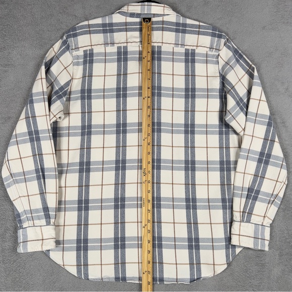 Frank & Eileen Eileen Relaxed Plaid Button Up Shirt Women's Large Cream Gray - Picture 10 of 10